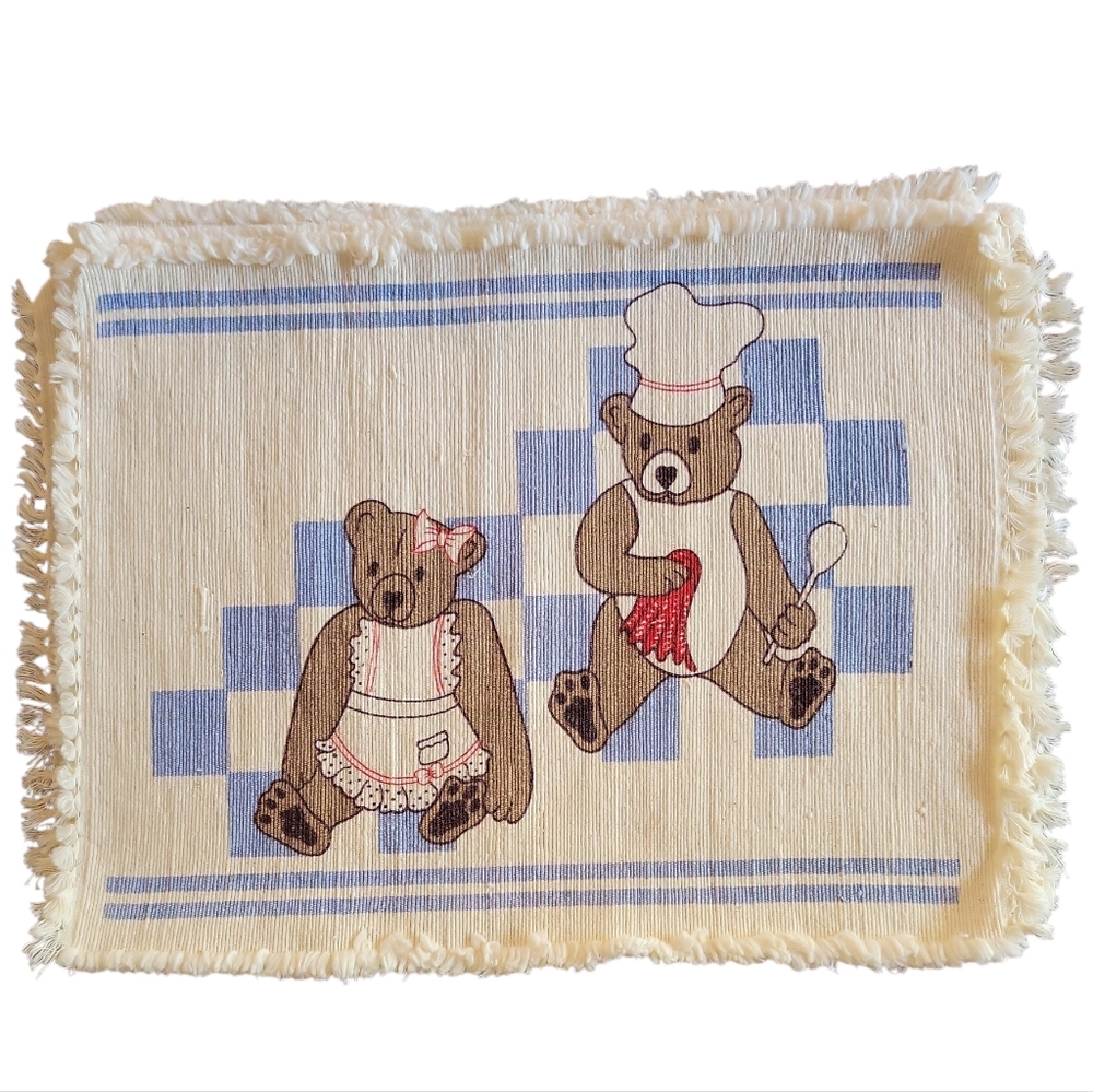 Set Of 4 Vintage Teddy Bear Placemats